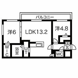 ララコム澄川 2LDKの間取図画像