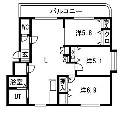 プリマヴェーラ 3LDKの間取図画像