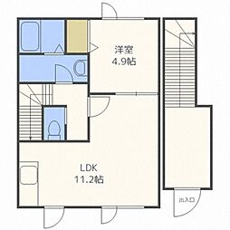 メゾンS&R 1LDKの間取図画像