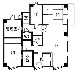 アロンハイツ 3LDKの間取図画像