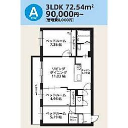 ミュンヘンスクエア2番館 3LDKの間取図画像