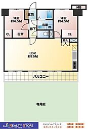 三愛シティライフ空港南2 2LDKの間取図画像