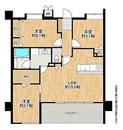 グランディアソラーレ長丘 3LDKの間取図画像