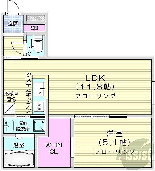 北海道札幌市西区琴似三条7丁目(賃貸マンション1LDK・1階・40.71㎡)の写真 その2