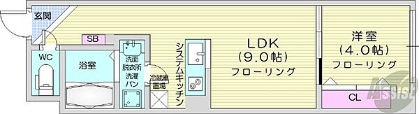 北海道札幌市中央区北一条東2丁目(賃貸マンション1LDK・6階・31.00㎡)の写真 その2