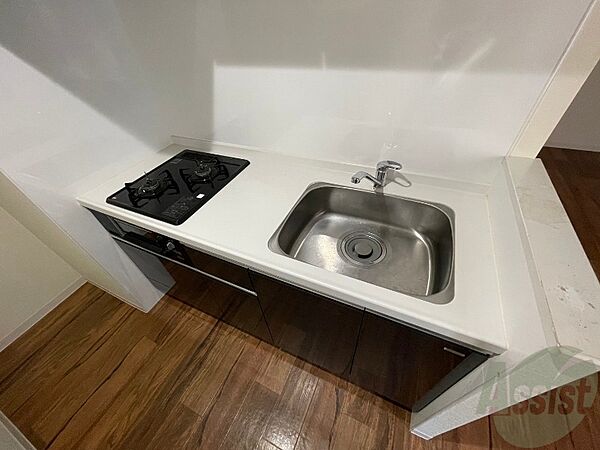 画像5:キッチンはシックなデザインでした。洗い場も大きい。