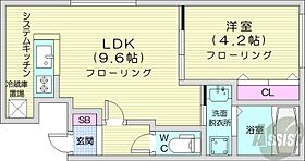 北海道札幌市中央区北一条西26丁目（賃貸マンション1LDK・2階・32.14㎡） その2