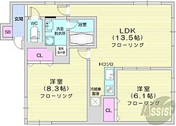 間取図画像 2LDK