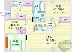 サンシティ札幌 3LDKの間取図画像