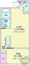 リージェントＳ札幌 3階1LDKの間取り