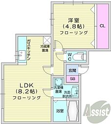 間取図画像 1LDK