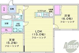 間取図画像 2LDK