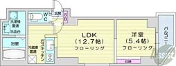 札幌市営東豊線 豊水すすきの駅 徒歩1分の賃貸マンション 3階1LDKの間取り