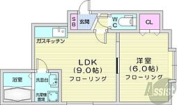 アプローズ1番館 1LDKの間取図画像