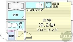 アクシス麻生 ワンルームの間取図画像
