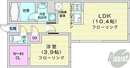 ステージ裏参道 1LDKの間取図画像