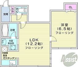 シティ・ブリーズ麻生 1LDKの間取図画像