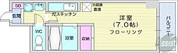 ビバリーヒルズ 1Kの間取図画像