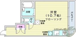 ソフィーア・ナルセ ワンルームの間取図画像