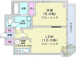 アクティ麻生南 1LDKの間取図画像