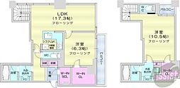 プライムメゾン大通公園 2LDKの間取図画像