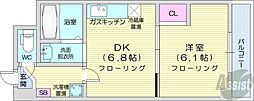ノースウエスト216 1DKの間取図画像