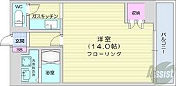 N406ビルディング ワンルームの間取図画像
