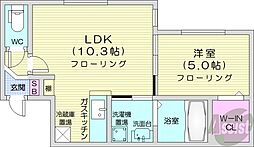 rihoed 1LDKの間取図画像