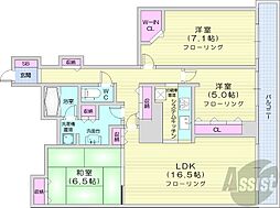 知事公館前タワーレジデンス 3LDKの間取図画像