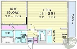 フェイバリト麻生 1LDKの間取図画像