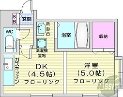 SERAMBLD北大通 1DKの間取図画像