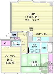 gloire22 2LDKの間取図画像