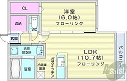 フレシールN20美香保公園 1LDKの間取図画像