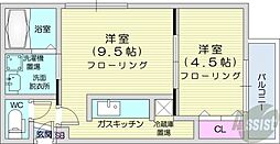 ライズ313 1LDKの間取図画像