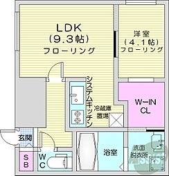 札幌市東区北十三条東5丁目マンション 1LDKの間取図画像