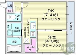 GriGG 1LDKの間取図画像