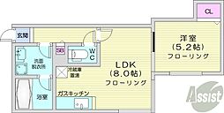 グランデ23 1LDKの間取図画像