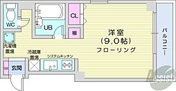 メゾンクレスト北大前2 1Kの間取図画像