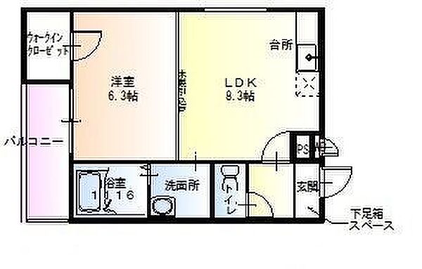 くすのきアパートメントII 105｜大阪府吹田市寿町２丁目(賃貸アパート1LDK・1階・36.08㎡)の写真 その2