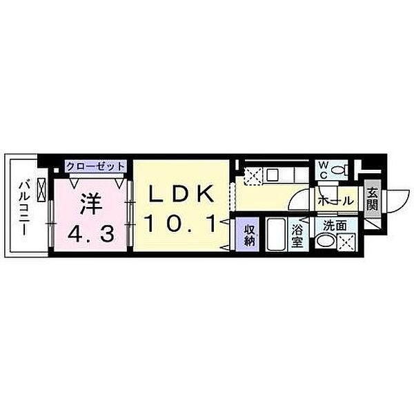 サンプラザ　茨木 411｜大阪府茨木市郡山２丁目(賃貸マンション1LDK・4階・38.61㎡)の写真 その2