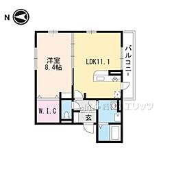 Citrine 2階1LDKの間取り