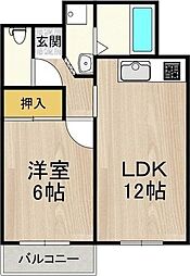 JMRレジデンス新大阪 3階1LDKの間取り