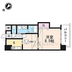 サウスアルカディア 1階1DKの間取り