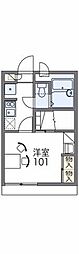 レオパレス門2 1Kの間取図画像
