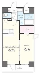エクセルシア天神橋 1LDKの間取図画像