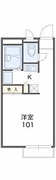 レオパレスプランタン高槻 1Kの間取図画像