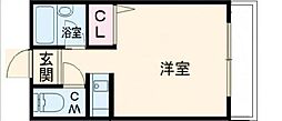 ラポート37 ワンルームの間取図画像