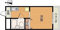 ロイヤルミサワ 1Kの間取図画像
