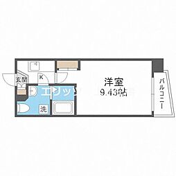 セレニテ天六西 1Kの間取図画像