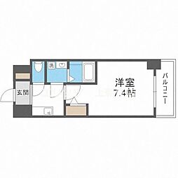 アプリーレ中之島 1Kの間取図画像